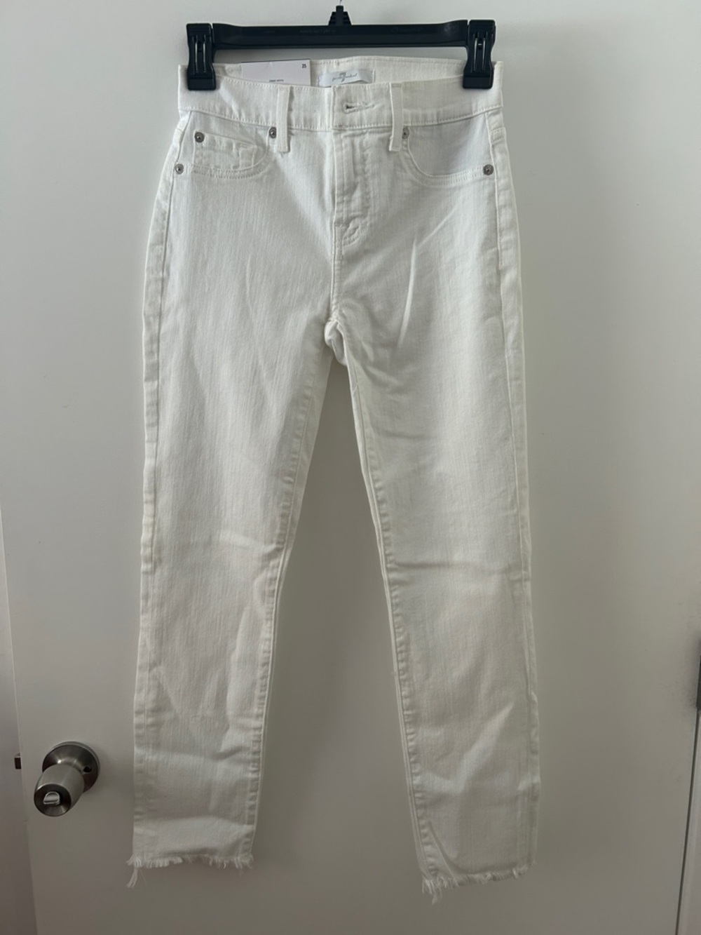 7 For All Mankind White Skinny Jeans